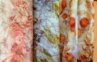 Farbenie tkanín pomocou techniky batikovania na ľade doma