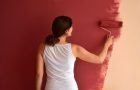 Pintura de parede com tinta acrílica